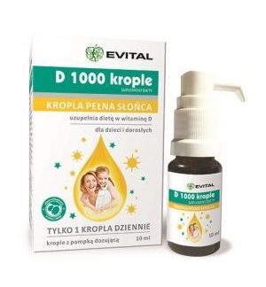 Evital D 1000, krople, 10 ml