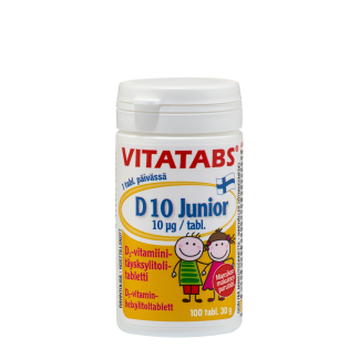 Vitatabs D10 Junior. Витамин D3 для детей 10 мкг. 100 табл.