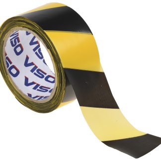 Nastro per segnalazione di pericolo Nero/ giallo RS PRO, in Polietilene ad alta densità, 50mm x 100m
