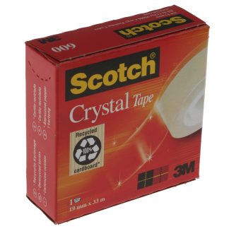 Nastro per ufficio Trasparente 3M Scotch Crystal, 19mm x 33m
