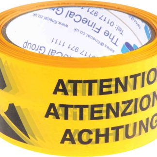 Nastro segnaletico ESD RS PRO per imballaggi, 66m x 50mm, Antistatico, col. Nero/ giallo