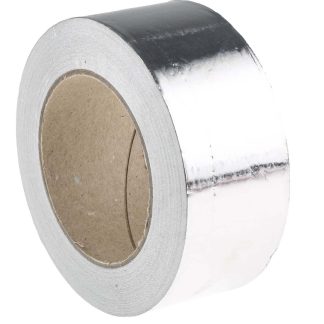 Nastro in alluminio RS PRO, 45m x 50mm x 0.03mm, Resistenza termica +110°C max
