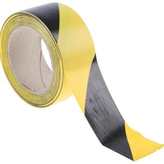 Nastro di indicazione di corsia Nero/ giallo RS PRO, in PVC, 50mm x 33m