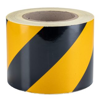 Nastro riflettente Nero/ giallo RS PRO Lamina di alluminio Acrilico solvente di elevata qualità