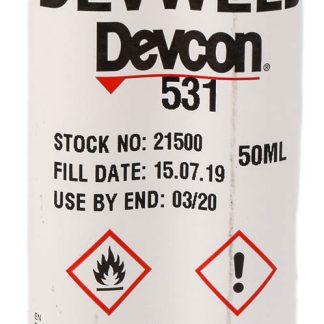 Adesivo acrilico ITW Devcon Devweld 531, col. Bianco, Doppia cartuccia da 50 ml