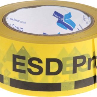 Nastro segnaletico ESD RS PRO per pavimento, 66m x 50mm, , col. Nero/ giallo