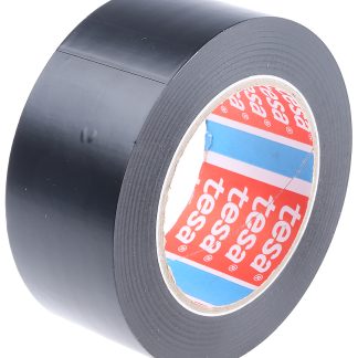 Nastro di indicazione di corsia Nero Tesa 4169, in PVC morbido, 50mm x 33m