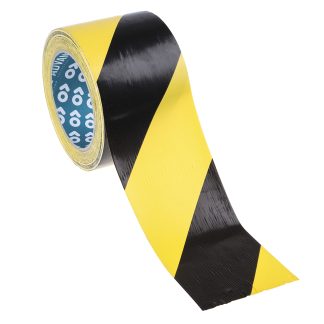 Nastro per segnalazione di pericolo Nero/ giallo Advance Tapes AT8, in PVC, 75mm x 33m