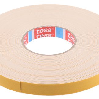 Nastro adesivo in schiuma Biadesivo in Schiuma in PE espanso Tesa 4957, 19.0mm x 25.0m x 1.0mm, Bianco, 4 N/cm