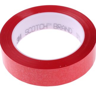 Nastro in Poliestere 3M SCOTCH 850, adesivo in Acrilico, 66m x 25mm x 0.05mm, Rosso