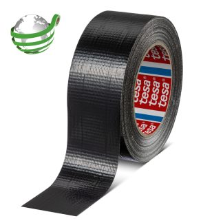 Nastro telato Nero in Panno laminato PE Tesa 4615, 50mm x 50m x 0.175mm