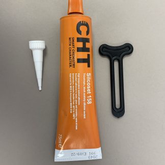 Sigillante al silicone Acc Silicones Silcoset 158 Nero, Tubo da 75 ml, Da -60 a + 300 °C