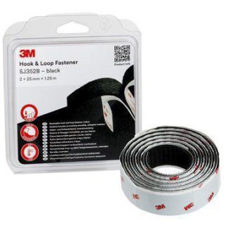 Nastro Hook & Loop 3M Scotchmate™ SJ352BP, 25mm x 1.25m, Nero