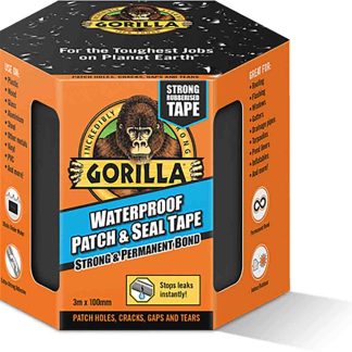 Nastro telato Nero in Tessuto di polietilene GORILLA GLUE EUROPE LTD 3044720, 100mm x 3m x 0.86mm
