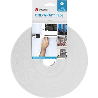 Nastro Hook & Loop Velcro® One-Wrap VEL-OW64100, 10mm x 25m, Bianco