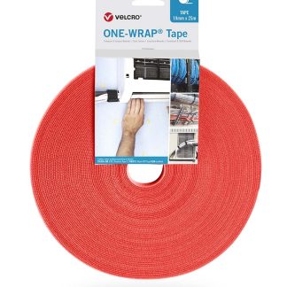 Nastro Hook & Loop Velcro® One-Wrap VEL-OW64105, 10mm x 25m, Rosso