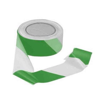 Nastro per segnalazione di pericolo Verde, bianco RS PRO, in Polietilene ad alta densità, 50mm x 100m