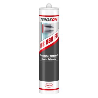 Adesivo per PVC Teroson Teroson MS 939 FR, col. Nero, Cartuccia da 290 ml