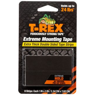 Nastro adesivo in schiuma in Gomma T-REX Mounting Tapes 286252, 76.20mm x 25.40mm x 0.42poll, Nero