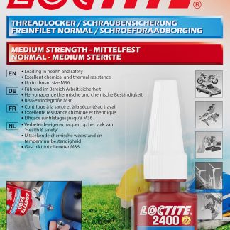 Frenafiletti Loctite 2400, resistenza Media, presa 24 h, col. Blu da 5 ML