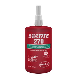 Frenafiletti Loctite 270, presa 6 h, col. Verde, Bottiglia da 250 ml