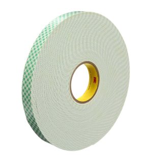 Nastro Biadesivo in Schiuma PUR 3M 4026, 25.0mm x 33.0m x 1.60mm, Bianco, 27,5 N/cm