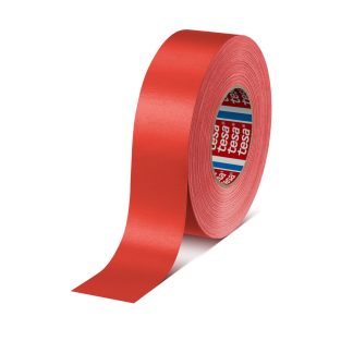 Nastro telato Rosso in Tessuto rivestito in acrilico Tesa 4651, adesivo in Gomma naturale, 50mm x 50m x 0.31mm