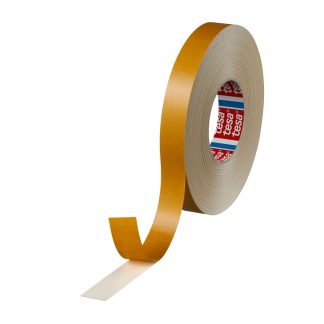 Nastro biadesivo Bianco in Tessuto Tesa 4964, adesivo in Gomma naturale, 25mm x 50m x 390