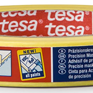 Nastro in Carta molto sottile Tesa 4334, adesivo in Acrilico, 50m x 19mm x 0.09mm, Giallo