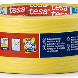 Nastro in Carta molto sottile Tesa 4334, adesivo in Acrilico, 50m x 50mm x 0.09mm, Giallo