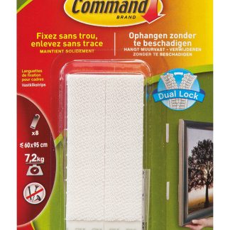Nastro Hook & Loop 3M Command™ 17206BL, 19mm x 92.7mm, Pretagliato, Bianco