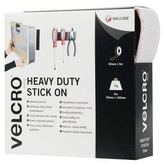 Nastro Hook & Loop Velcro® Heavy Duty, 50mm x 5m, Bianco