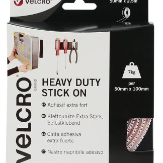Nastro Hook & Loop Velcro® Heavy Duty, 50mm x 2.5m, Bianco