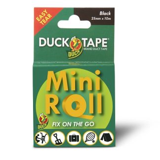 Nastro telato Nero in Tessuto DUCK TAPE 260181, 25mm x 10m x 0.25mm