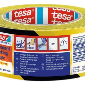 Nastro ad alta visibilità Nero, giallo Tesa 04169-00063-94 PVC 4169