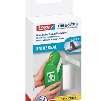Nastro Hook & Loop Tesa 55224, 20mm x 1m, Bianco