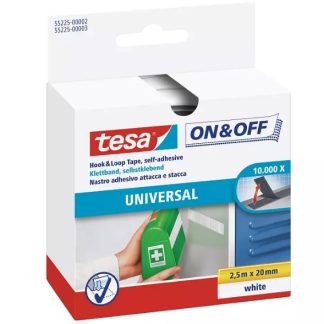 Nastro Hook & Loop Tesa, 20mm x 2.5m, Bianco