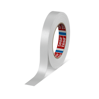 Nastro americano Bianco in Tessuto rivestito in acrilico Tesa 4651, adesivo in Gomma naturale, 19mm x 25m x 0.31mm