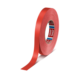 Nastro americano Rosso in Tessuto rivestito in acrilico Tesa 4651, adesivo in Gomma naturale, 19mm x 50m x 0.31mm