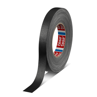 Nastro americano Nero in Tessuto rivestito in acrilico Tesa 4661, adesivo in Gomma naturale, 19mm x 50m x 0.3mm