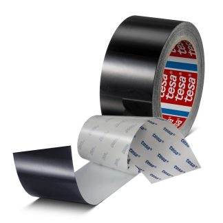 Nastro per marcatura pavimenti Nero Tesa 60960, in PET, 50mm x 20m