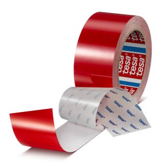 Nastro per marcatura pavimenti Rosso Tesa 60960, in PET, 50mm x 20m