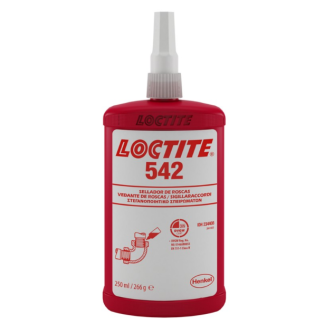 Frenafiletti Loctite 542, resistenza Media, col. Marrone da 250 ml