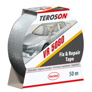 Nastro telato Grigio metallico in Gomma sintetica Teroson TEROSON VR 5080, 50mm x 25m x 0.226mm