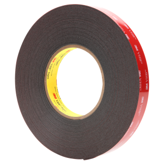 Nastro in Schiuma acrilica 3M 710021 5925, 6.0mm x 66.0m x 0.60mm, Nero
