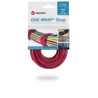 Sistema di fissaggio richiudibile Velcro®, 13mm x 200mm, Rosso