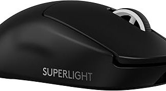 Logitech G PRO X SUPERLIGHT 2 Wireless Gaming Mouse, 60g Pro-Grade with 5 Programmable Buttons, 44k DPI Sensor, 8kHz Report Rate, USB-C Charging for PC/Mac - Black