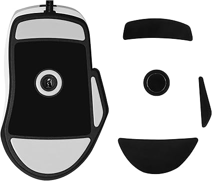 kwmobile Mouse Feet Replacement Compatible with ROCCAT Kone XP Computer Mouse Skates Sticker - Black