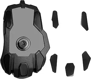kwmobile Mouse Feet Replacement Compatible with ROCCAT Kone AIMO Computer Mouse Skates Sticker - Black