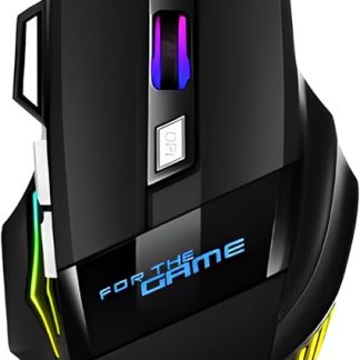 Nexurion Reaper Z Pro Gaming Mouse - 3600 DPI, 7 Macro Buttons, 10 Color-Changing RGB Backlight, 4 Adjustable DPI Levels - Midnight Black